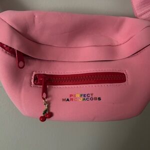 Marc Jacobs Pink Belt Bag with Red Zipper